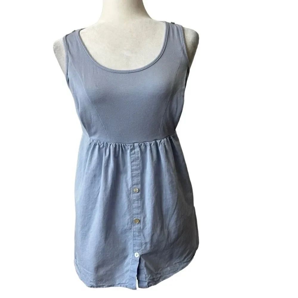 Seraphine Blue Top Sleeveless Maternity Top SZ XS